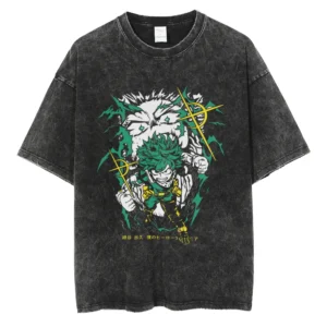 My Hero Academia Graphic Tee Vintage Washed Unisex Multi-design
